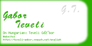 gabor teveli business card